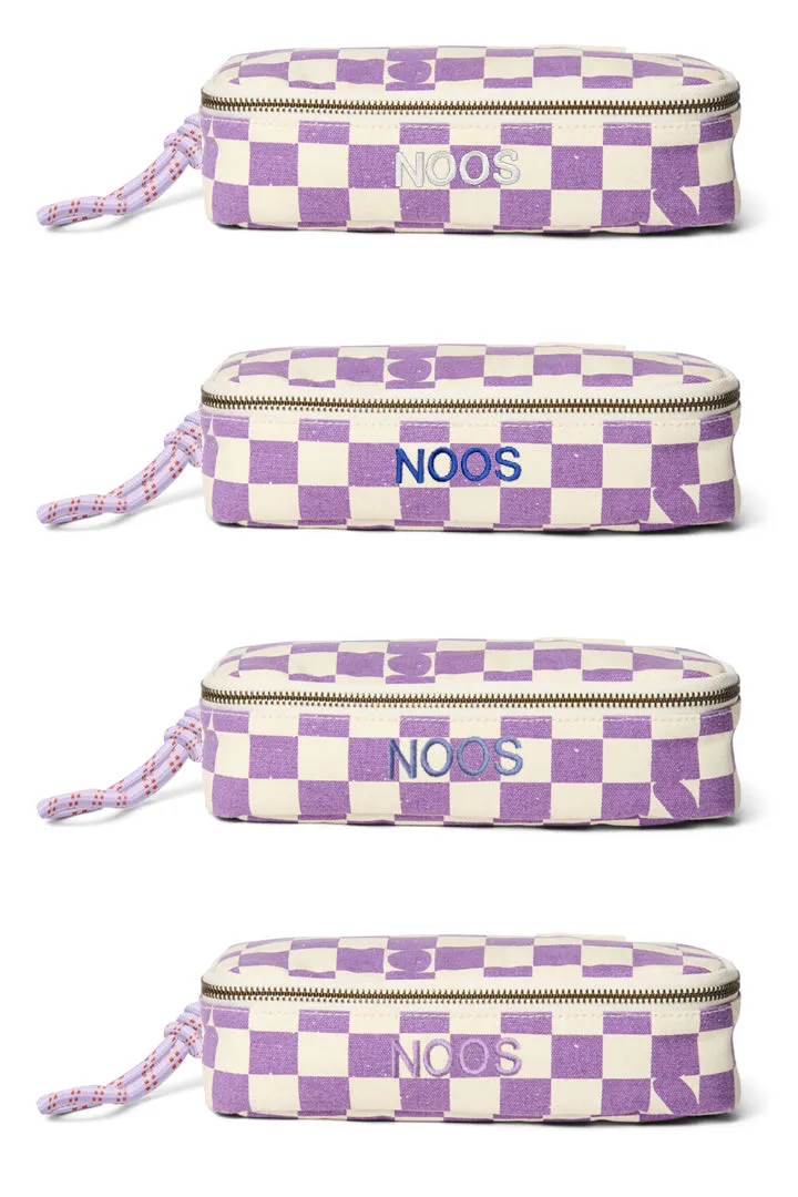 Violet Checkerboard Pencil Case