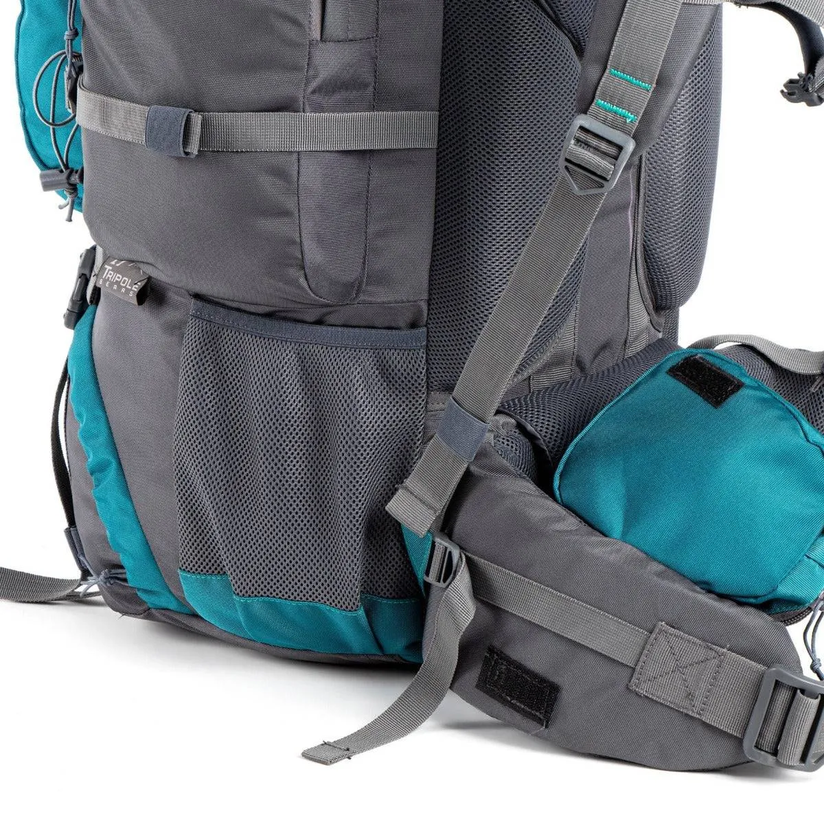 Walker Trekking and Backpacking Rucksack - 65 Litre - Grey & Sea Green