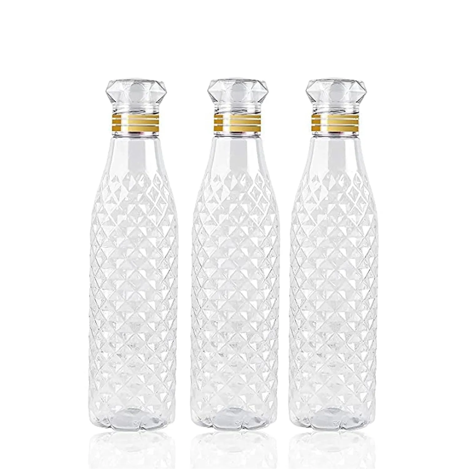 Water Bottle With Diamond Cut Used By Kids, Children's  ( 3 pcs )