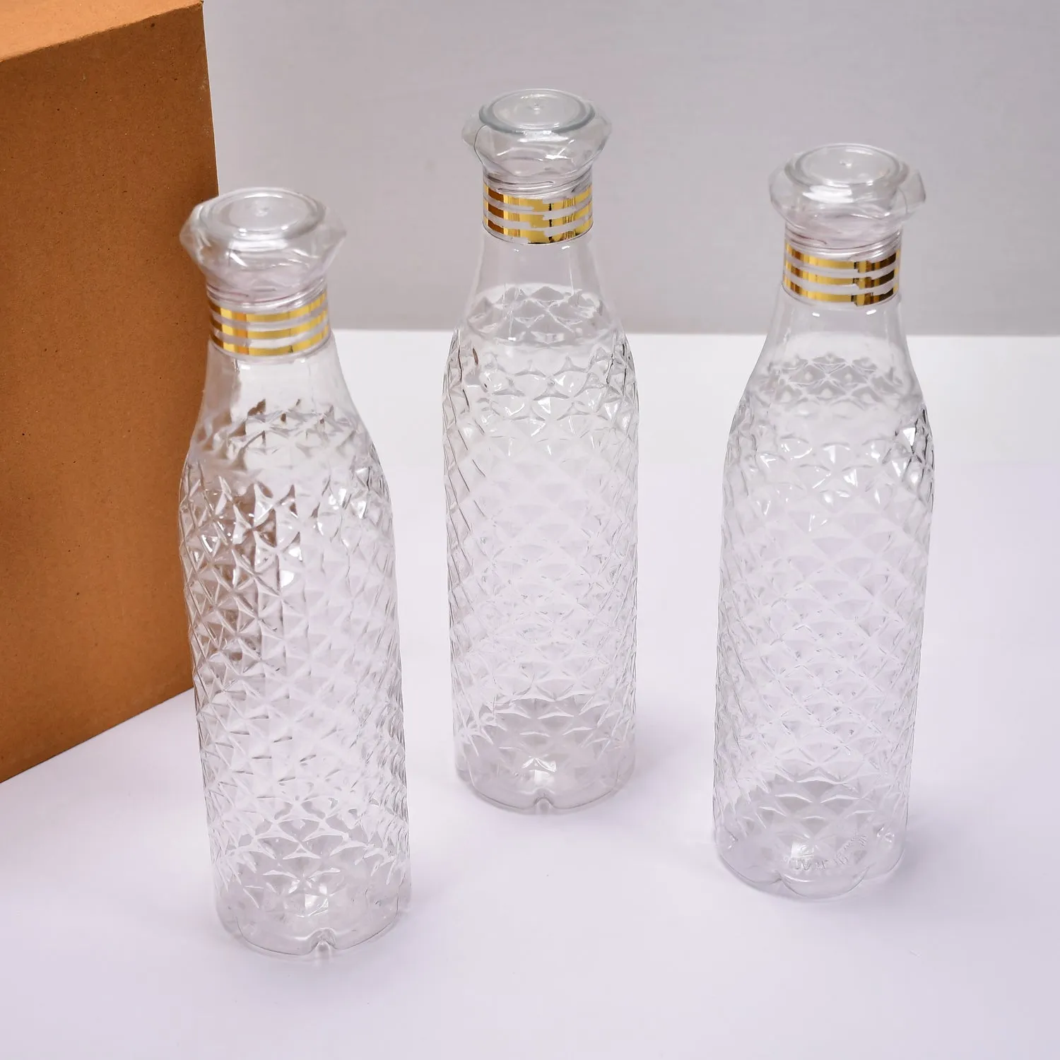 Water Bottle With Diamond Cut Used By Kids, Children's  ( 3 pcs )