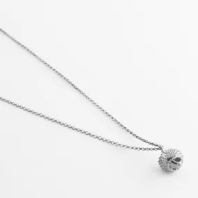 Water oak nut - sparkling necklace - silver 925