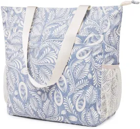 WF8027 Floral Beach Tote Shoulder Bag