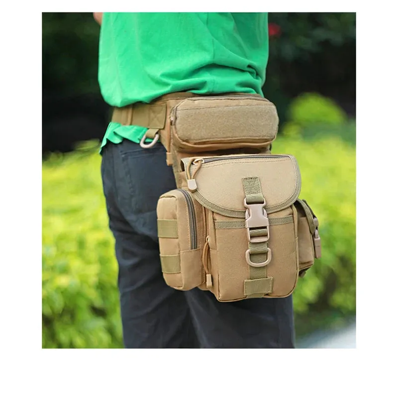 WOLF ENEMY Outdoor Sports 1000D Nylon Tactical Leg & Waist  Bag for Camping Hiking Climbing  Hunting.