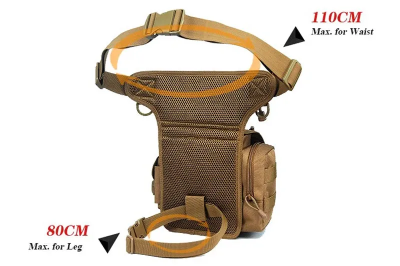 WOLF ENEMY Outdoor Sports 1000D Nylon Tactical Leg & Waist  Bag for Camping Hiking Climbing  Hunting.