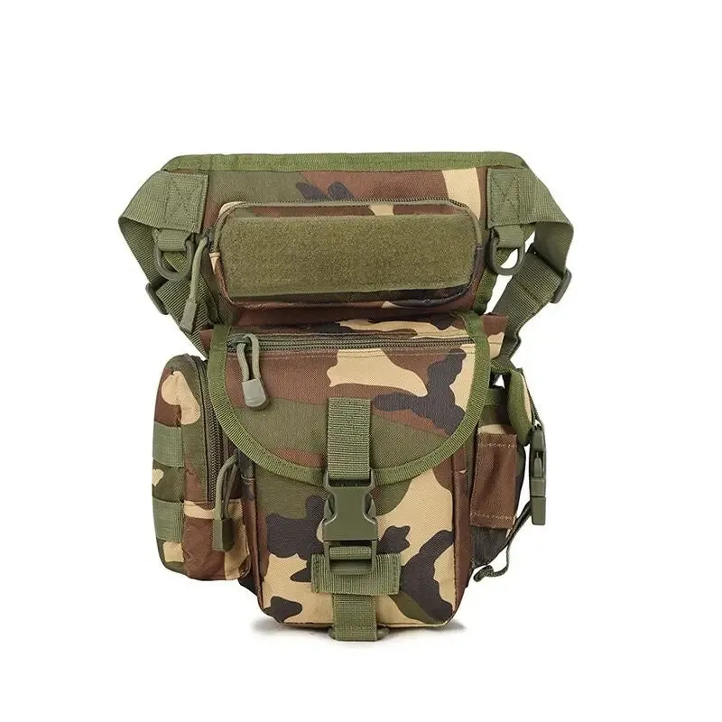 WOLF ENEMY Outdoor Sports 1000D Nylon Tactical Leg & Waist  Bag for Camping Hiking Climbing  Hunting.