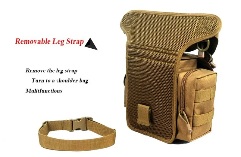 WOLF ENEMY Outdoor Sports 1000D Nylon Tactical Leg & Waist  Bag for Camping Hiking Climbing  Hunting.