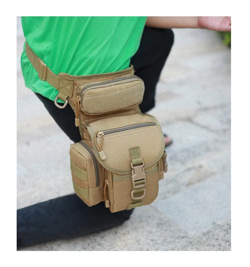 WOLF ENEMY Outdoor Sports 1000D Nylon Tactical Leg & Waist  Bag for Camping Hiking Climbing  Hunting.