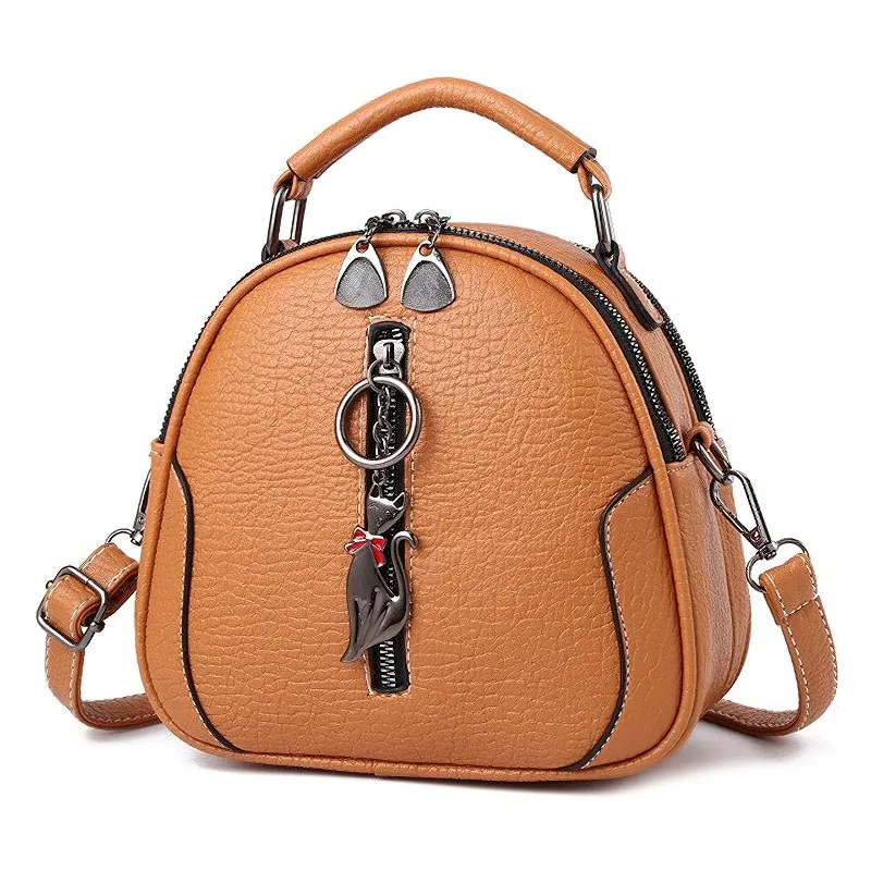 Women Crossbody Small Shell Bag / Vintage Handbag Of Solid PU Leather / Cool Accessories