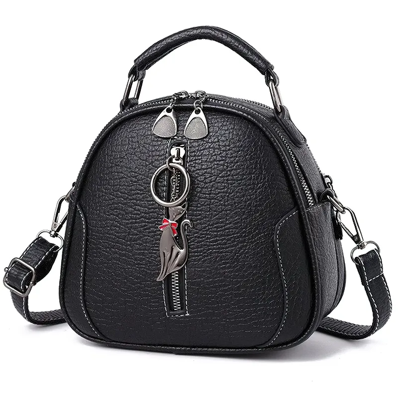 Women Crossbody Small Shell Bag / Vintage Handbag Of Solid PU Leather / Cool Accessories