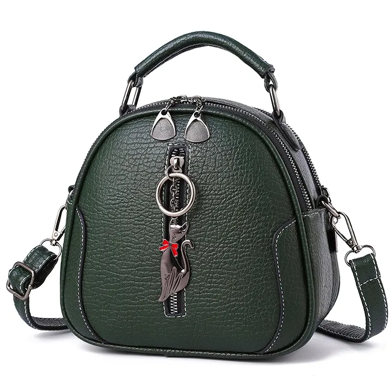 Women Crossbody Small Shell Bag / Vintage Handbag Of Solid PU Leather / Cool Accessories