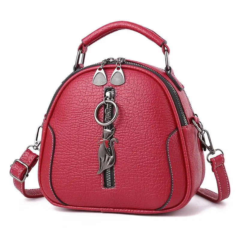 Women Crossbody Small Shell Bag / Vintage Handbag Of Solid PU Leather / Cool Accessories