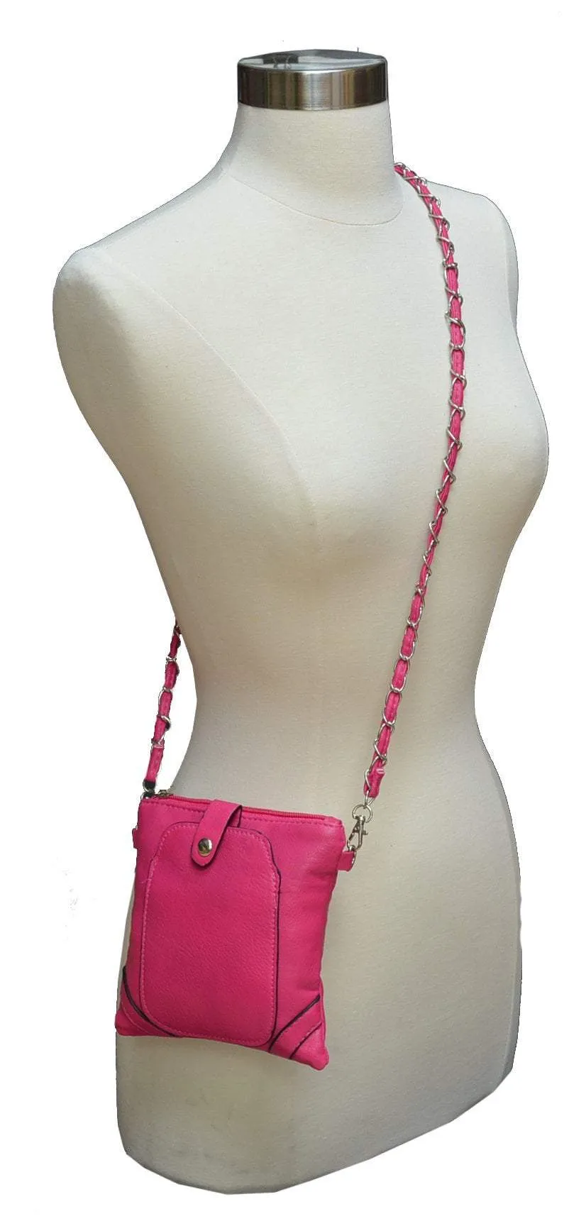 Women's Mini Square Crossbody Handbag with Cell Phone Pouch