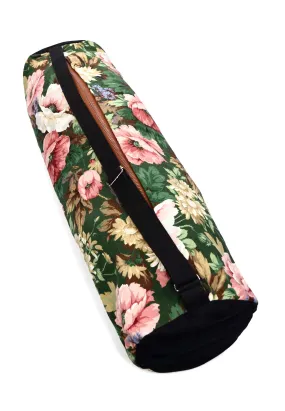 Yoga Mat Bag | Big Flowers - Mocha | Size XL