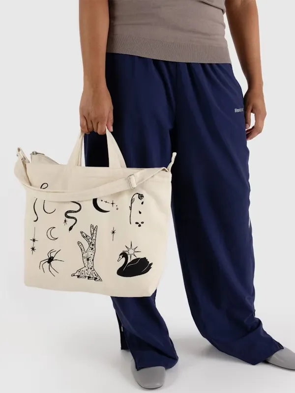 ZIP Horizontal Duck Bag: Embroidered Ballet Icons